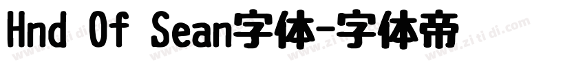Hnd Of Sean字体字体转换